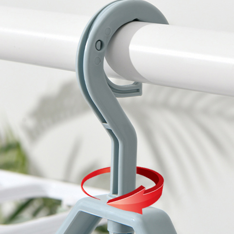 Household multi-functional hook dormitory sock drying rack, multi-clip windproof clothes drying rack, plastic foldable clothes drying rack Specification drawing