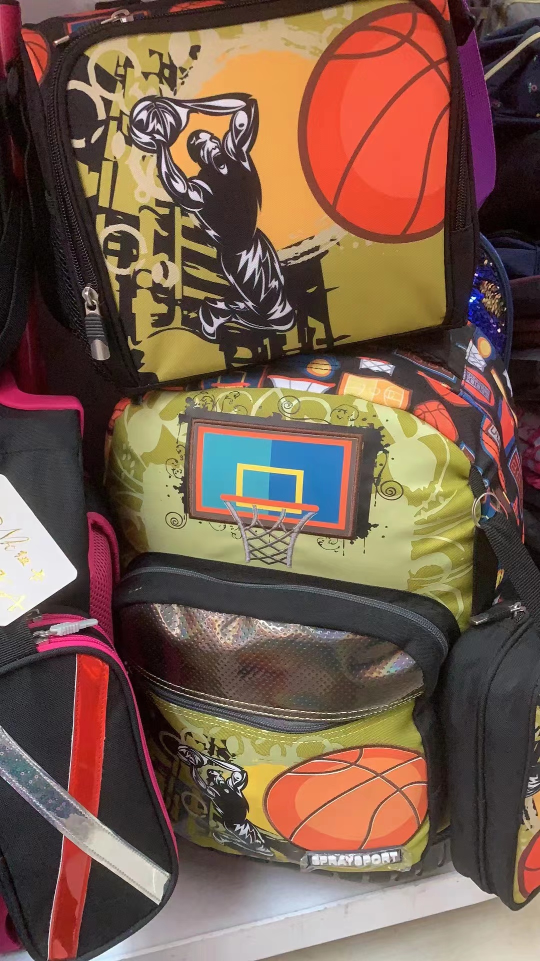 Three-Piece Backpack, Lunch Bag, Pen Bag, Backpack 006