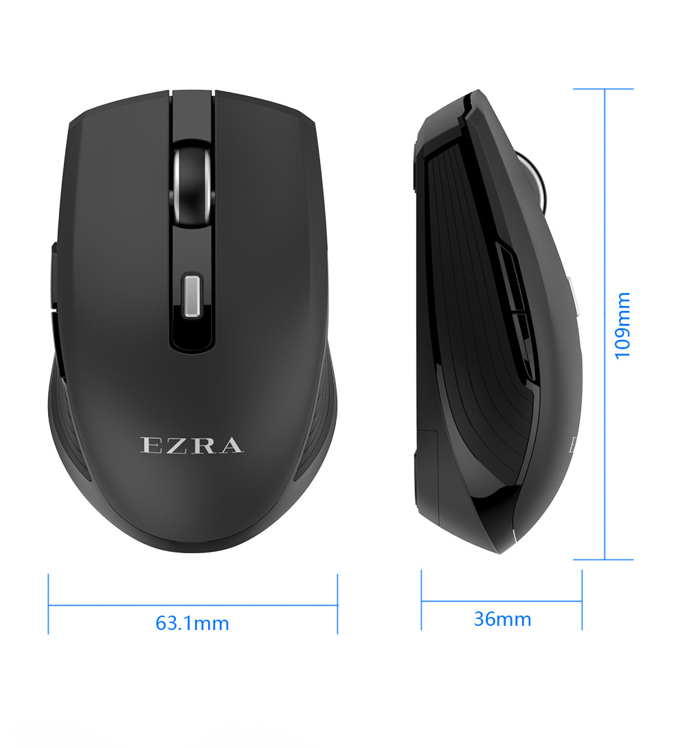 EZRA便携办公静音无线鼠标2.4G双模可调节DPI电脑笔记本游戏鼠标详情图5