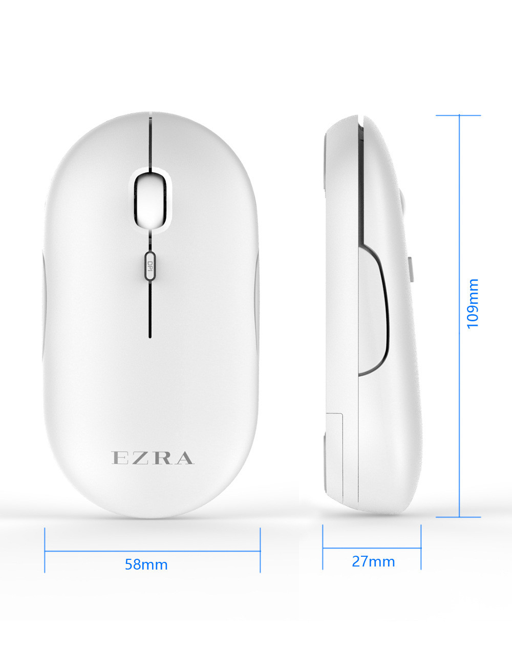 EZRA新款蓝牙鼠标鹅卵石无线静音鼠标便携式电脑办公游戏电竞鼠标详情5