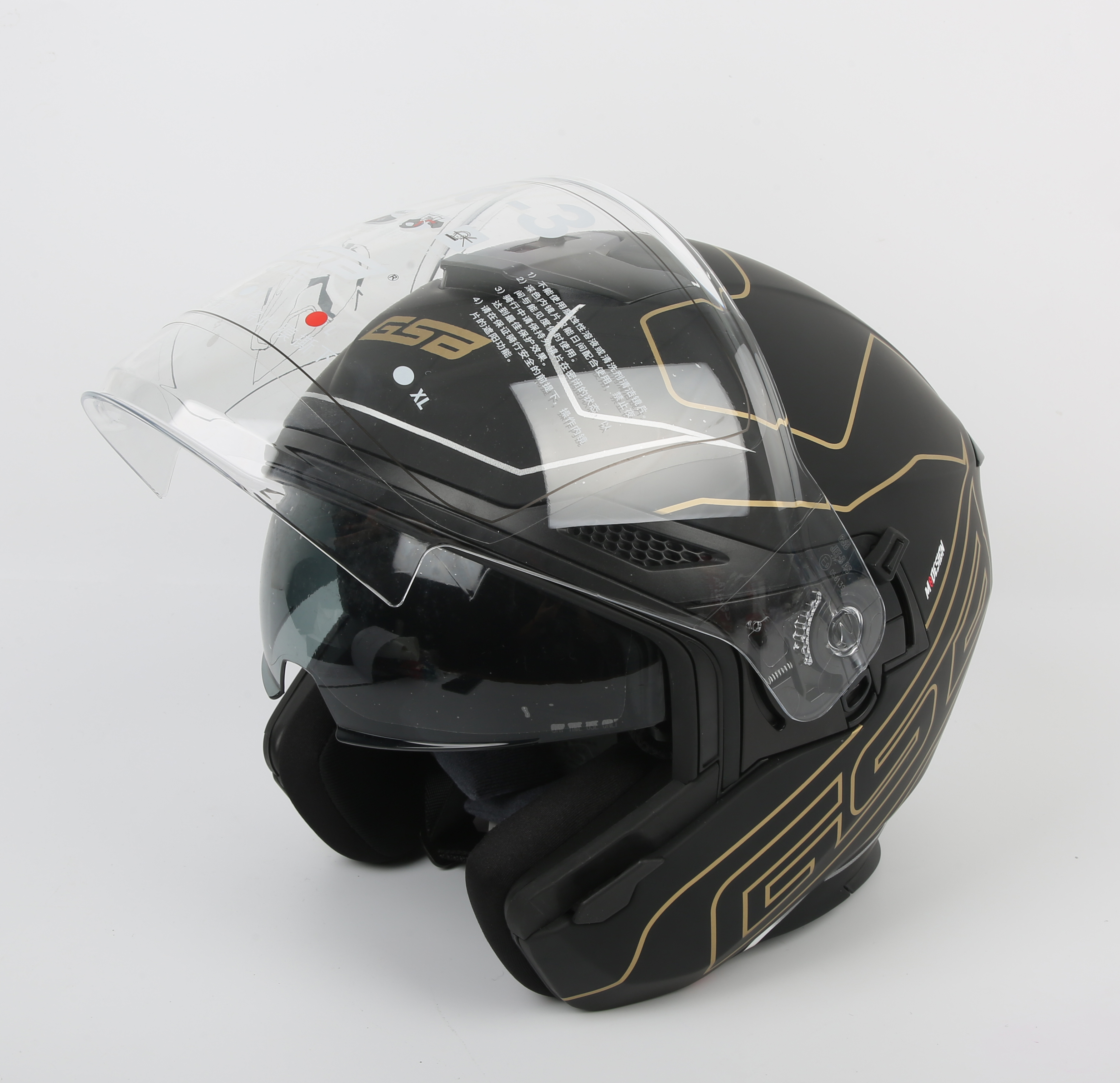 Authentic GSB half-helmet JET3 motorcycle Four seasons universal helmet double lens 3/4 pedal motorcycle men's and women's safety helmets details Picture