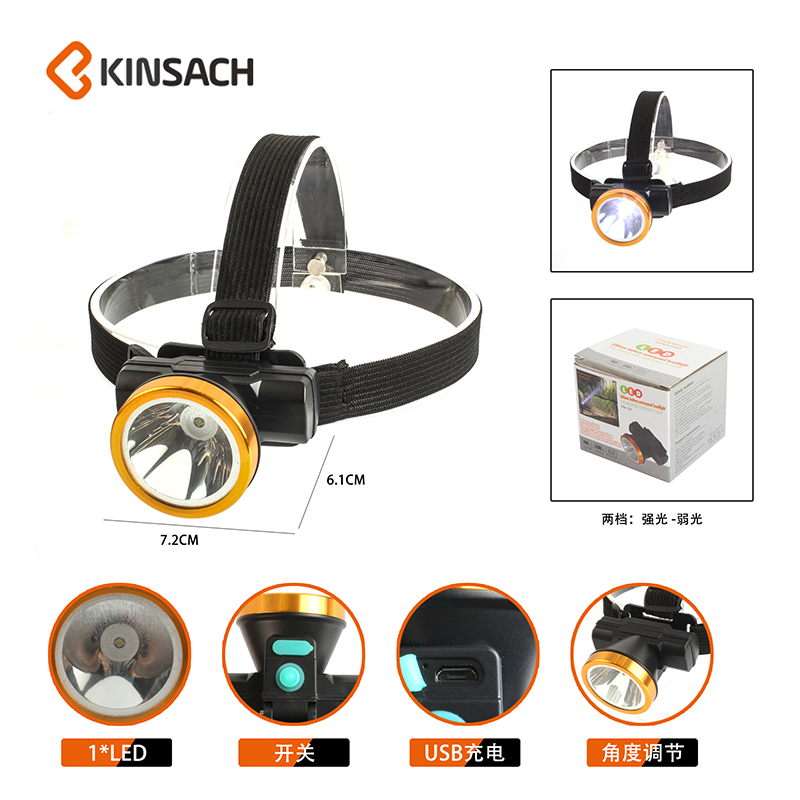 Headlamp, high-intensity charging, ultra-bright sensor miner's lamp, fishing night fishing, head-mounted flashlight, led outdoor lamp details Picture