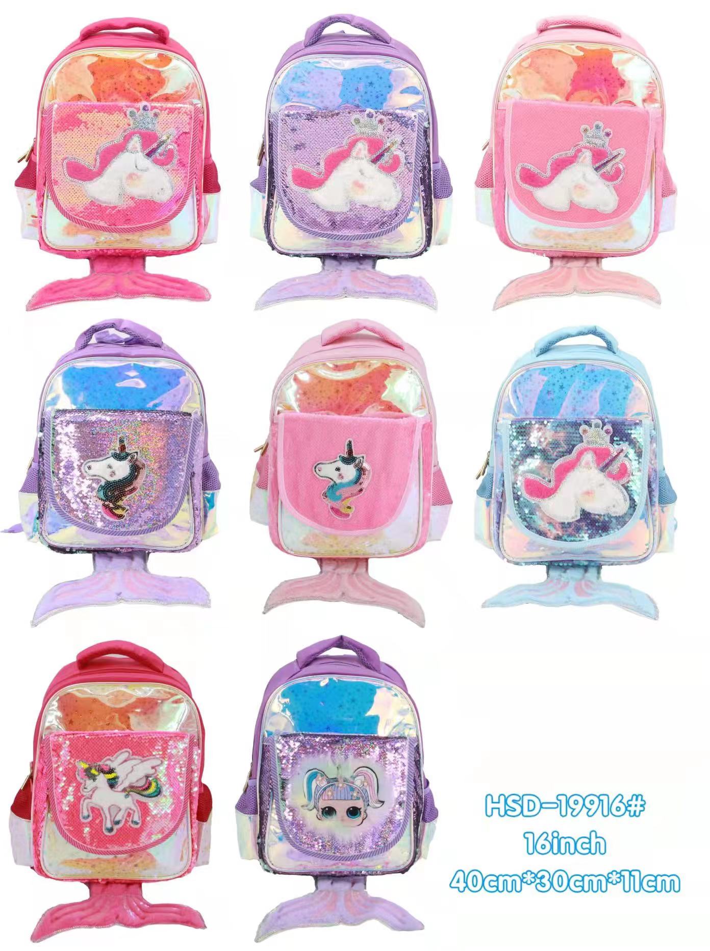 Sequin Backpacks, Kids Backpacks, Pull Out Backpacks.