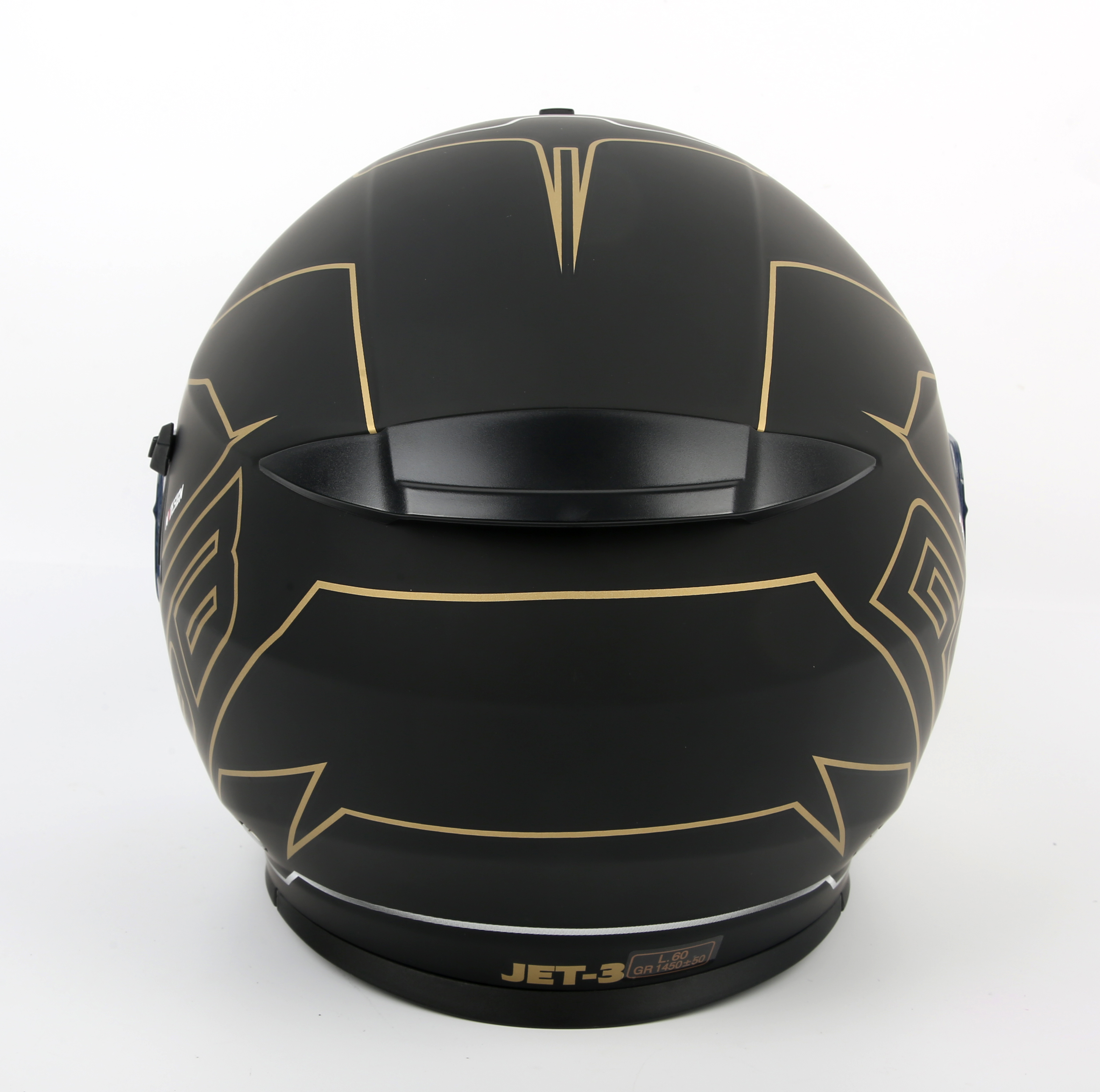 Authentic GSB half-helmet JET3 motorcycle Four seasons universal helmet double lens 3/4 pedal motorcycle men's and women's safety helmets Specification drawing