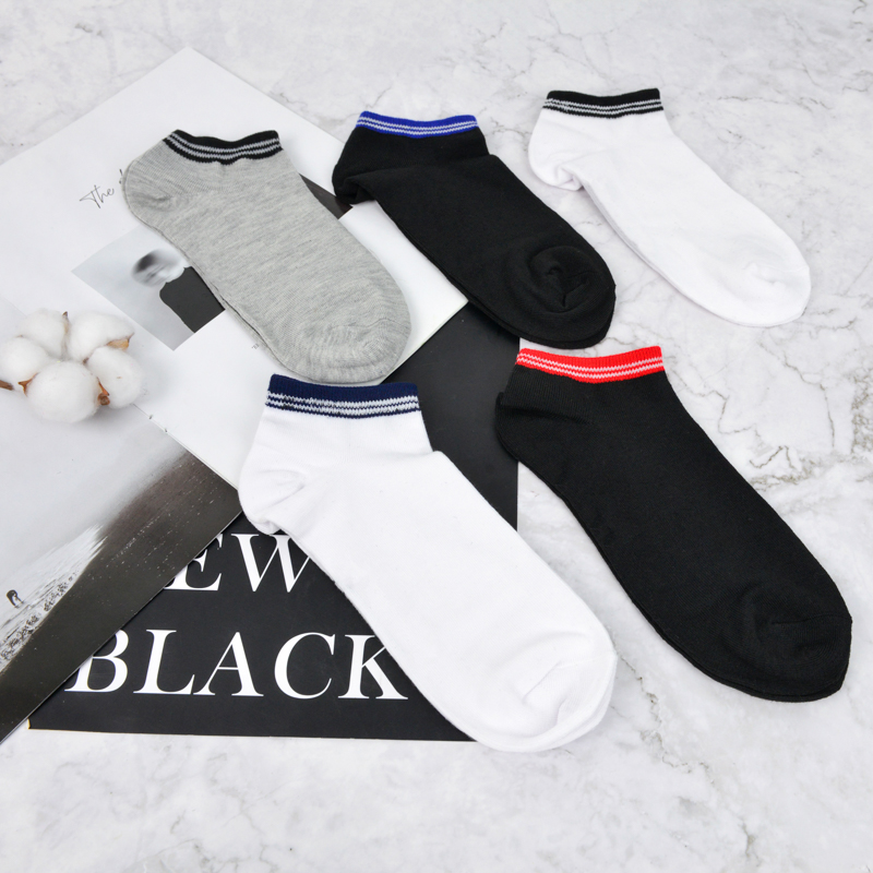 QIANQIANZU Striped Socks Invisible Comfortable Breathable Cotton Ankle Sock thumbnail