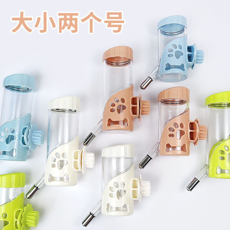 New type of suspended water cup for pets, stainless steel spout, various sizes of water dispensers, small and medium-sized water cups for dogs and cats details Picture
