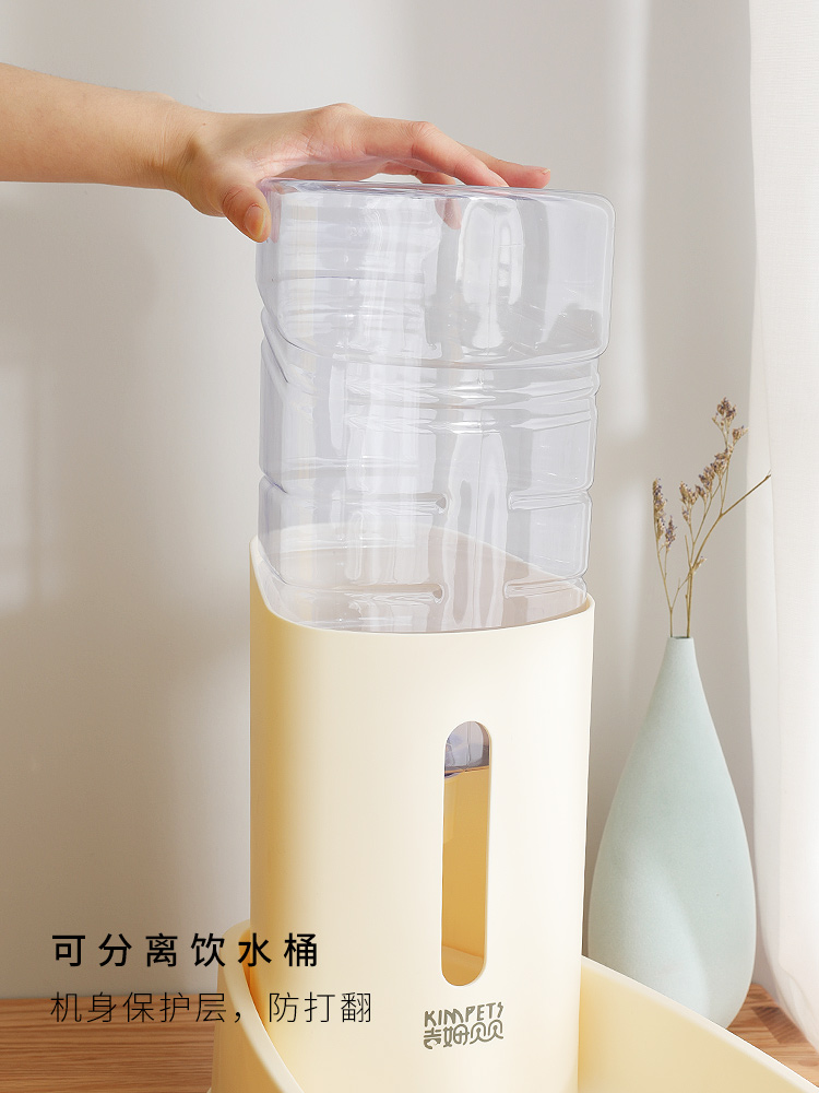 新款宠物饮水机狗狗猫咪自动饮水喂食器防打翻船型宠物食具详情9