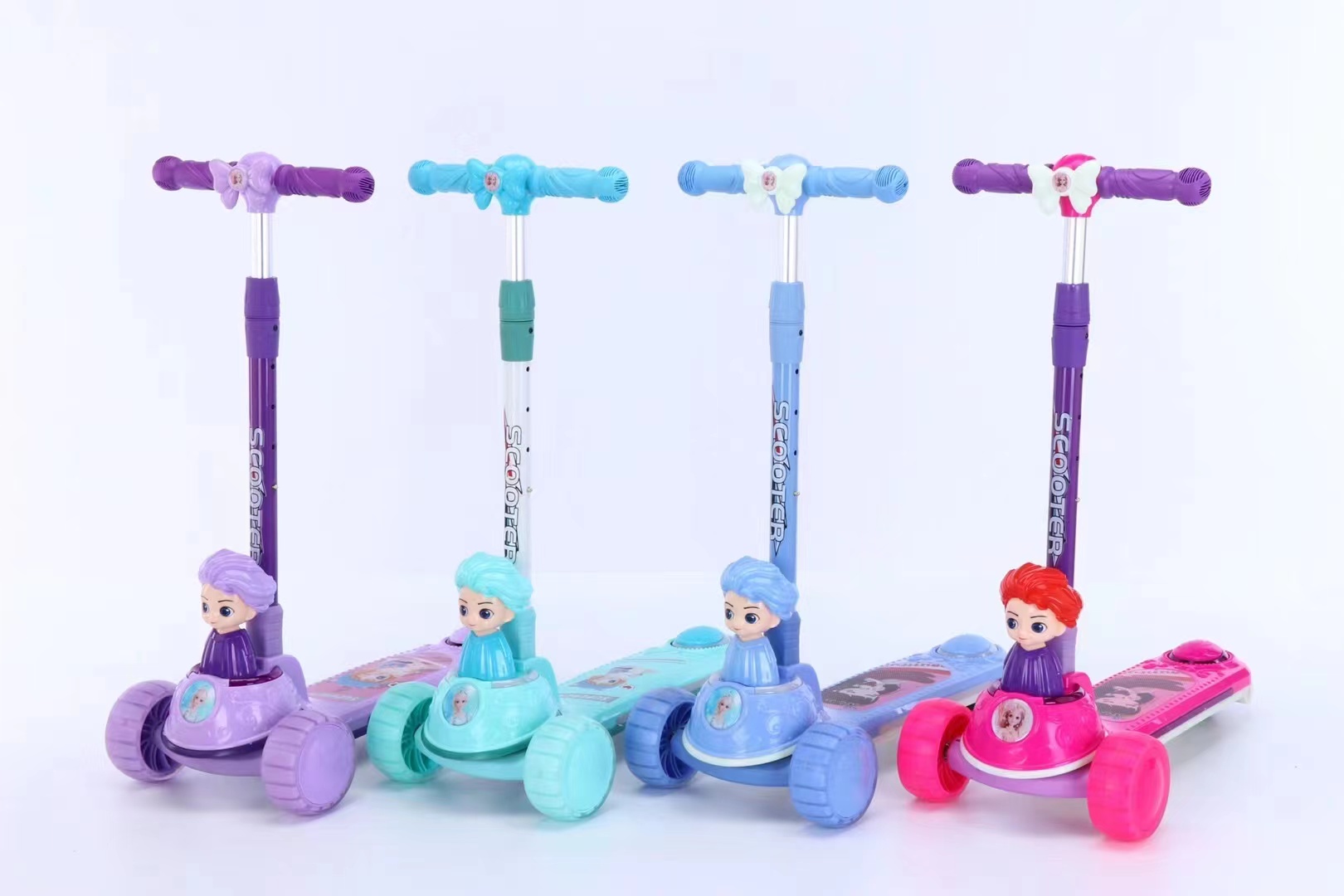 Children's scooter scooter with light and music toy car
