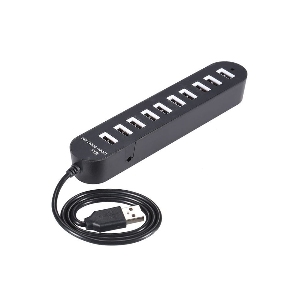 USB2.0 expansion conversion 10-port multi-functional computer external HUB hub splitter output laptop keyboard mouse USB various power sources details Picture