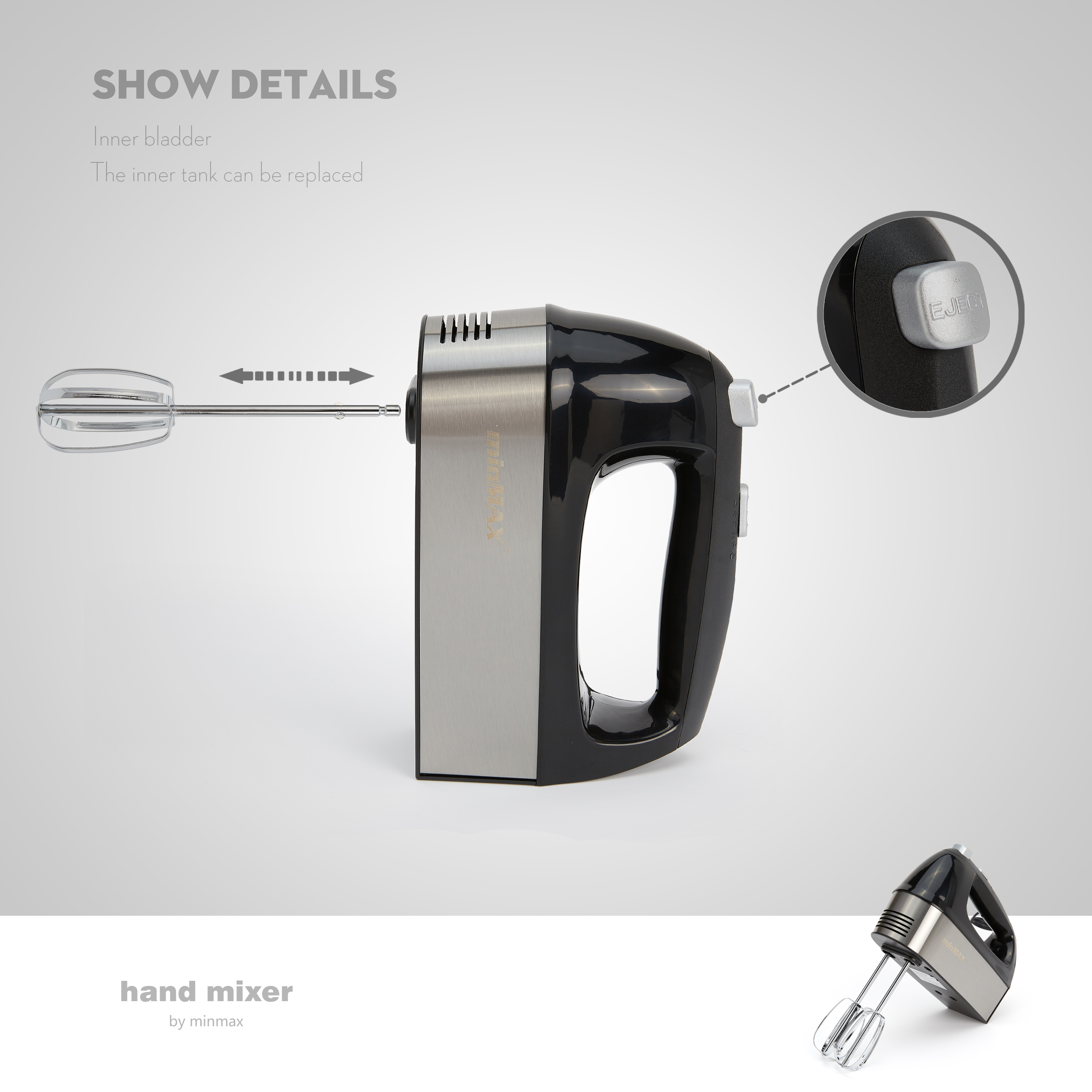 minMAX电动打蛋器9212家用手持搅拌打蛋机 打奶油烘焙工具和面机详情9