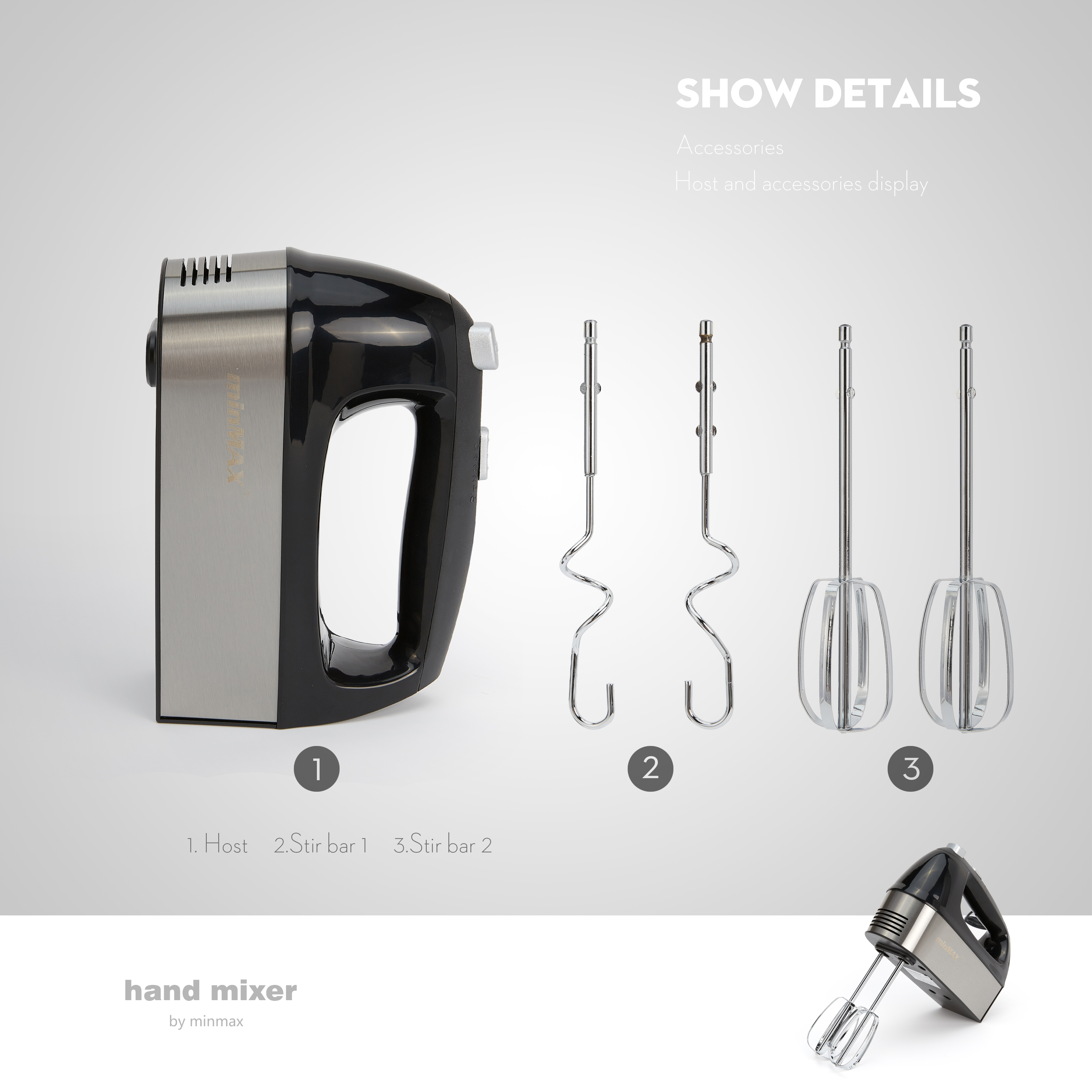 minMAX电动打蛋器9212家用手持搅拌打蛋机 打奶油烘焙工具和面机详情10