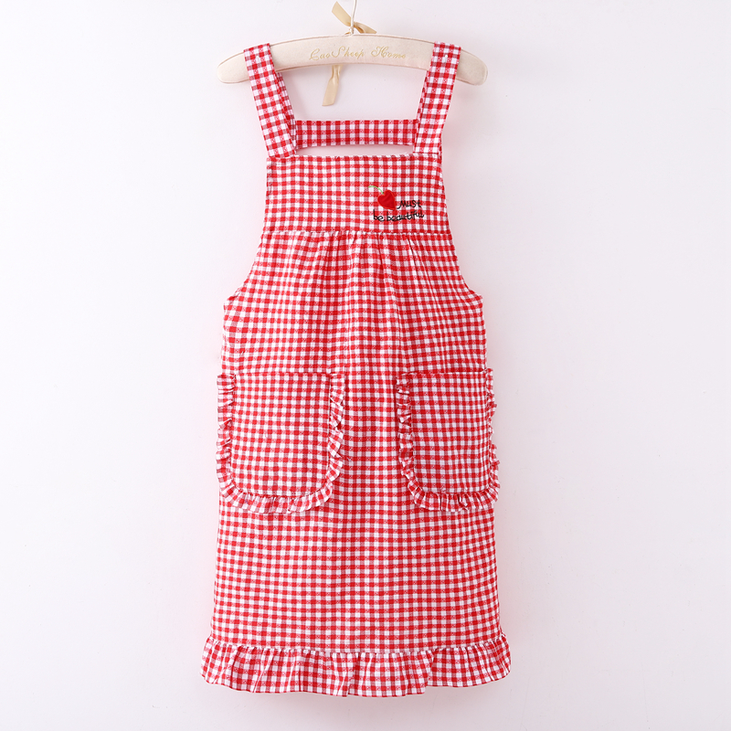 Korean-style shoulder strap apron for kitchen use, cute double-shoulder waist, soft, durable and stylish work clothes that are stain-resistant Application Scenario