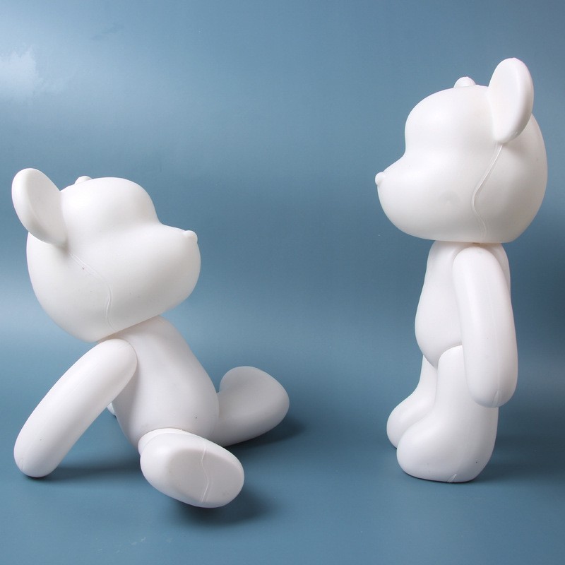 Wholesale DIY fluid bear white embryo white embryo painting parent-child manual fluid bear white embryo toy graffiti fluid bear