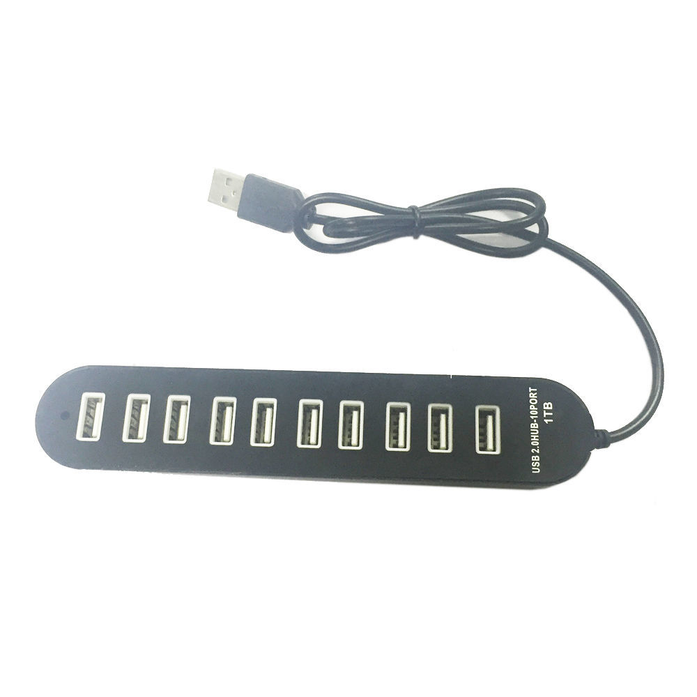USB2.0扩展转换10口多功能电脑外接集线器HUB分线器输出笔记本键盘鼠标USB各种电源