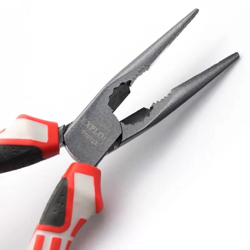 EXPLOIT Teflon pointed-nose pliers CR-V chromium-vanadium steel 6-inch pointed-nose pliers are resistant to high pressure and not easy to break, with exquisite craftsmanship pic 1