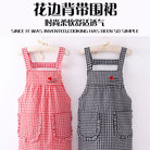 韩版背带式围裙厨房家用可爱双肩围腰柔软耐磨洋气上班防污工作服