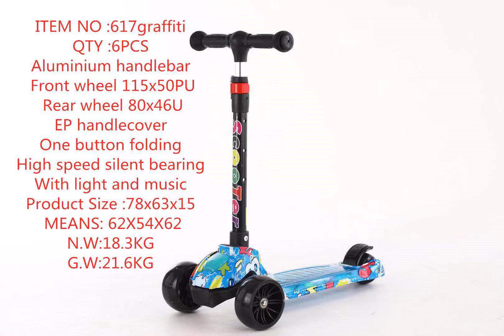 Children's scooter scooter with light toy car 7 thumbnail