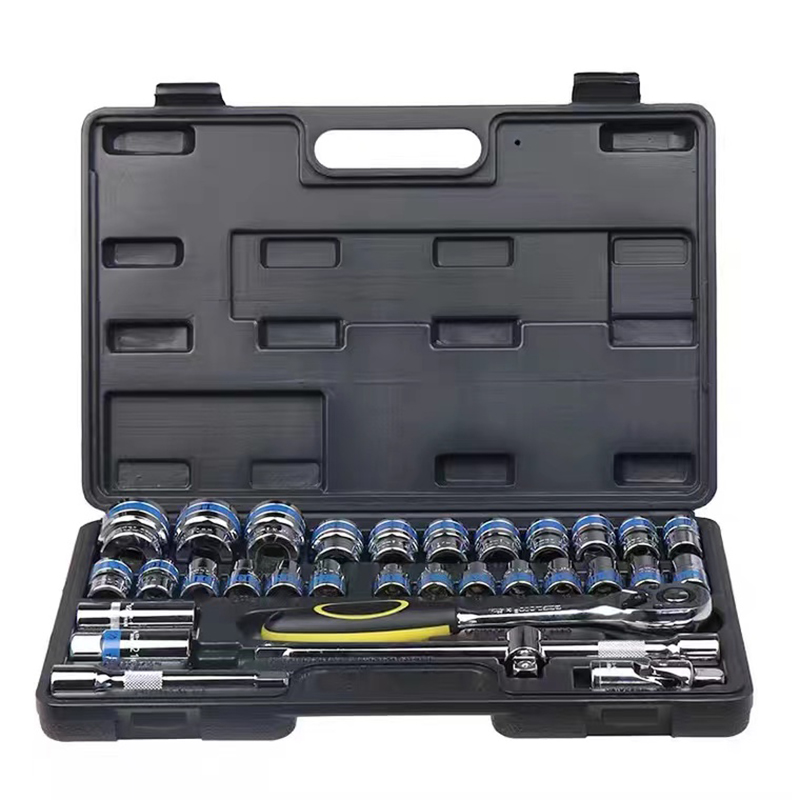 EXPLOIT developed an imported Taiwan socket ratchet wrench set of 32 pieces, a set of automotive repair tools made of chromium-vanadium steel forging pic 4
