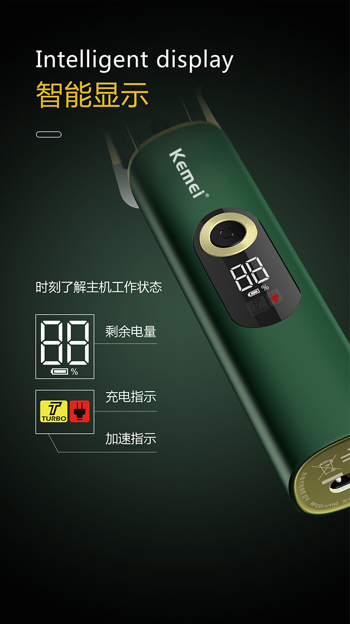 跨境厂家直供理发器 科美KM-V150电推剪理发器 剃发电推子剃头刀详情6