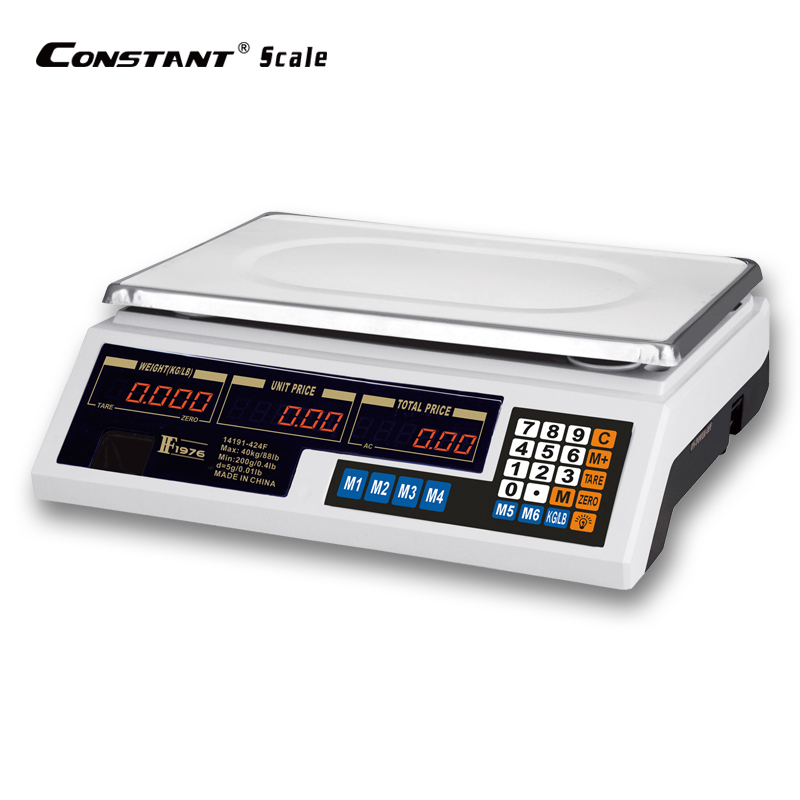 FF1976-424F Fruit commercial balance Electronic Price Counting Scale digital weighing scale LED Dual-display 40kg/5g