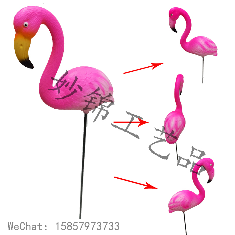 Creative Garden Patio Decorations Place Garden Cartoon Animals Wingless Flamingos Flower Garden Garden Decorative Crafts