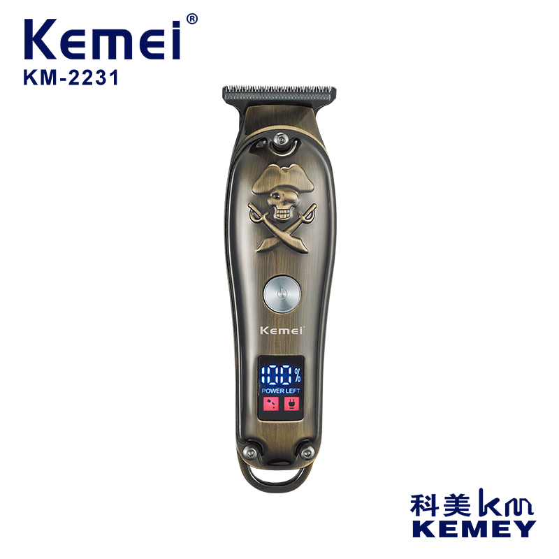 跨境厂家直供电推剪 科美KM-2231发廊家用全自动复古电推子理发器