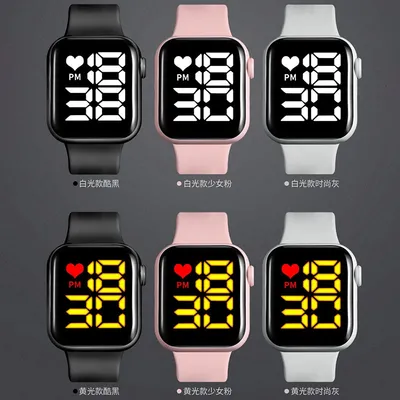 Zhen Wei LED watch small square couple children's watch male and female students sports waterproof electronic watch thumbnail