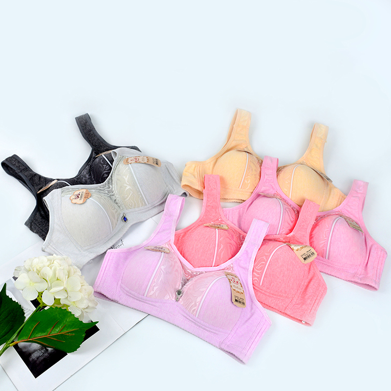 MEI YU Adjustable Comfortable Breathable Floral Printed Underwire Bra