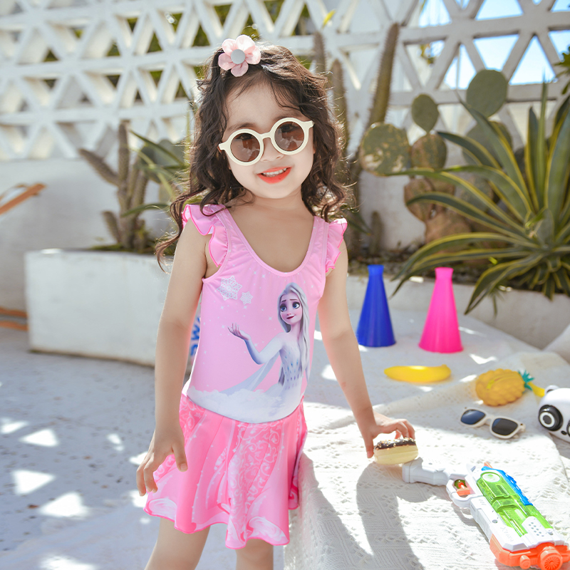 Frozen girls Big kids one-piece swimsuit girls cartoon children swimsuit