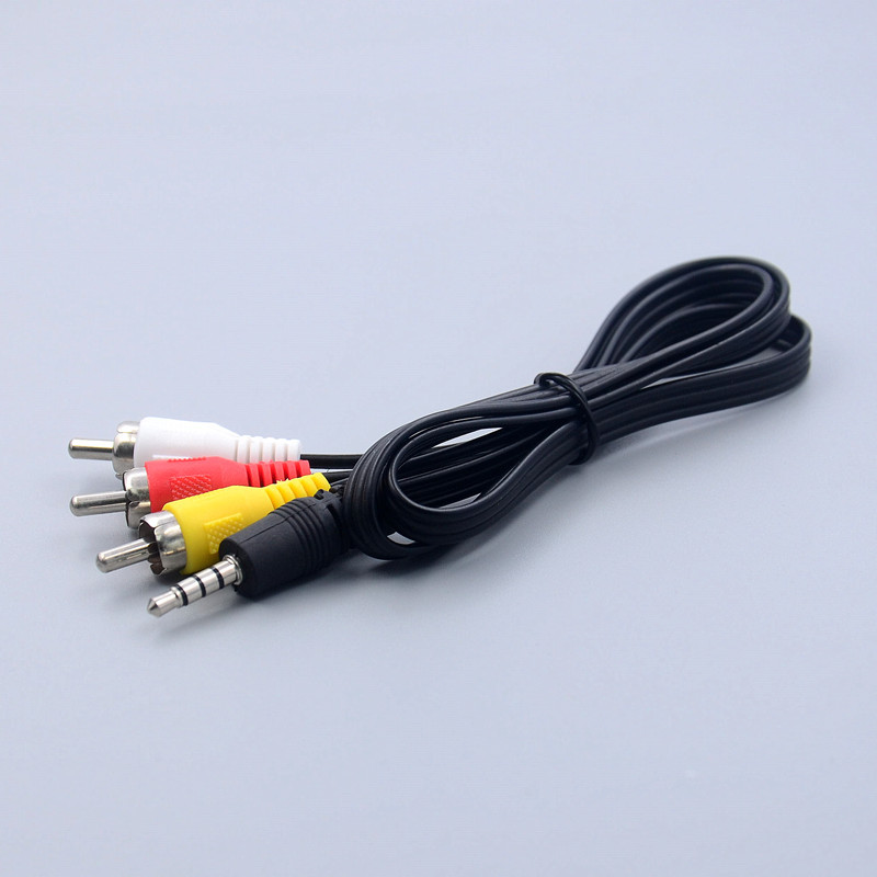 One Minute Three Av Cable Set-Top Box Audio Cable 3Rca Cable 3.5Mm Lotus Head 65Cm 1M 1.5M Item Picture