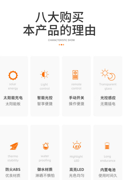 2022年新款太阳能灯路灯户外庭院灯小夜灯玻璃七彩阳光罐草坪灯详情1