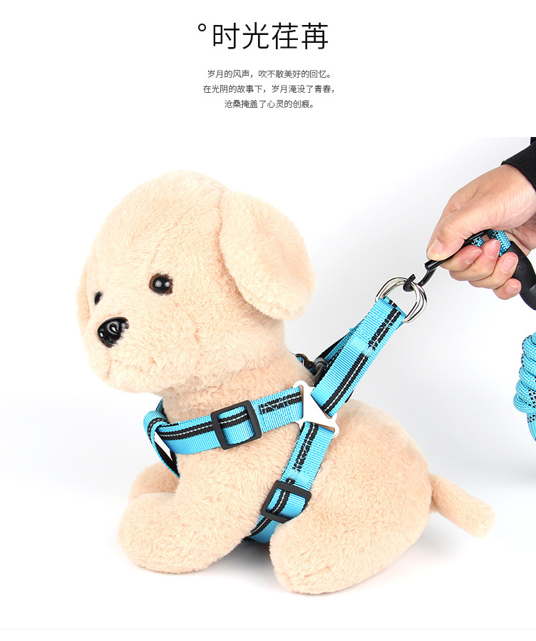 New pet leash, chest and back strap, reflective dog chest and back, large, medium and small dog leash, dog walking leash, nylon pet leash pic 14