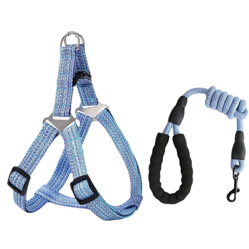 New pet leash, dog chest and back strap, cat walking leash, adjustable explosion-proof and impact-resistant pet chest and back dog leash Item Picture