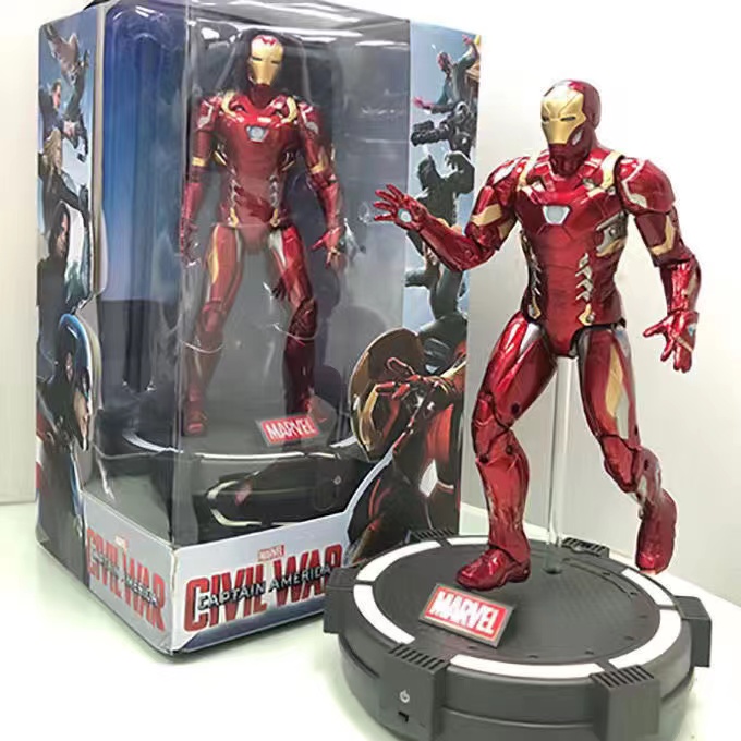 中动官方授权 正版漫威系列钢铁侠7寸 发光地台陈列架详情1