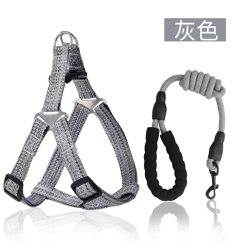 New pet leash, dog chest and back strap, cat walking leash, adjustable explosion-proof and impact-resistant pet chest and back dog leash Specification image