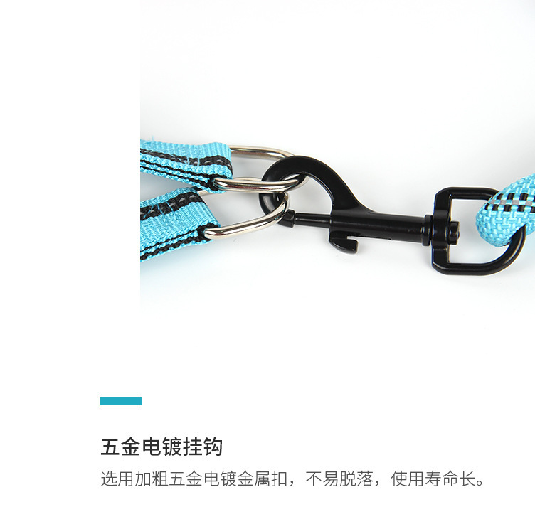 New pet leash, chest and back strap, reflective dog chest and back, large, medium and small dog leash, dog walking leash, nylon pet leash pic 6