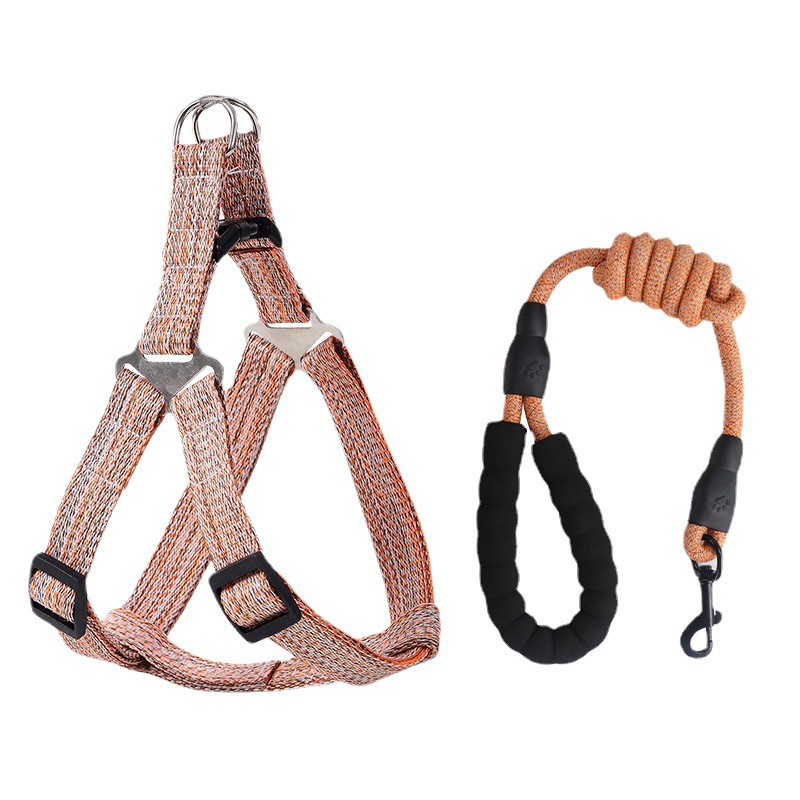 New pet leash, dog chest and back strap, cat walking leash, adjustable explosion-proof and impact-resistant pet chest and back dog leash details Picture