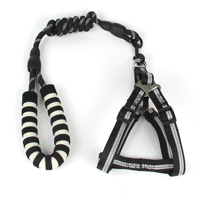 New pet leash, chest and back strap, reflective dog chest and back, large, medium and small dog leash, dog walking leash, nylon pet leash Item Picture