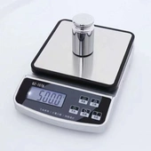 Rechargeable kitchen electronic scale waterproof and countable stainless steel countertop 0.1g baking scale 15kg