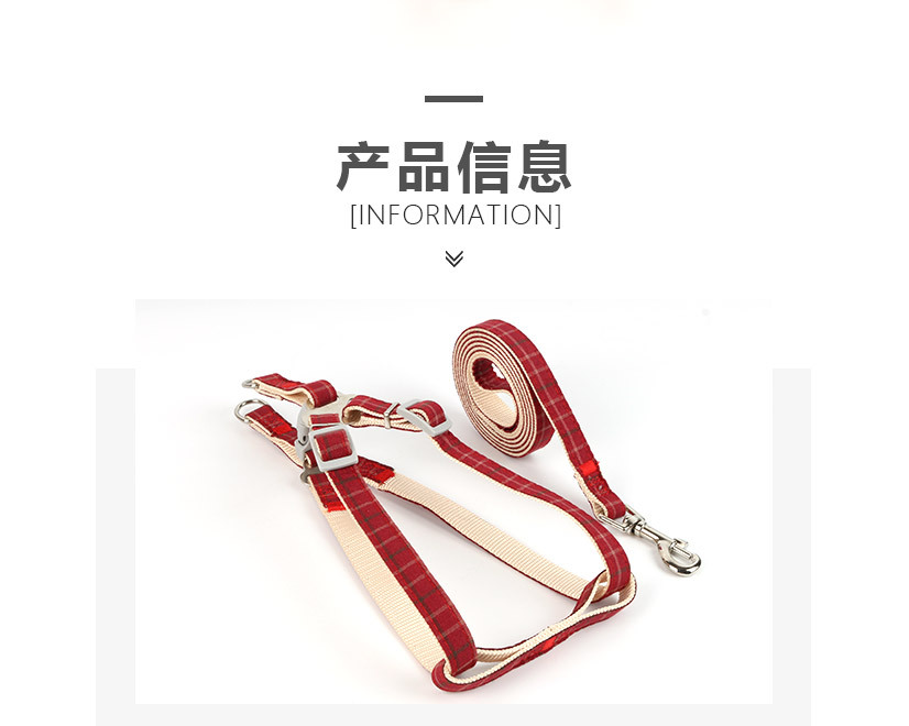 New pet leash, small and medium-sized dog leash, cat walking chain, pet chest and back strap, nylon pet supplies pic 3