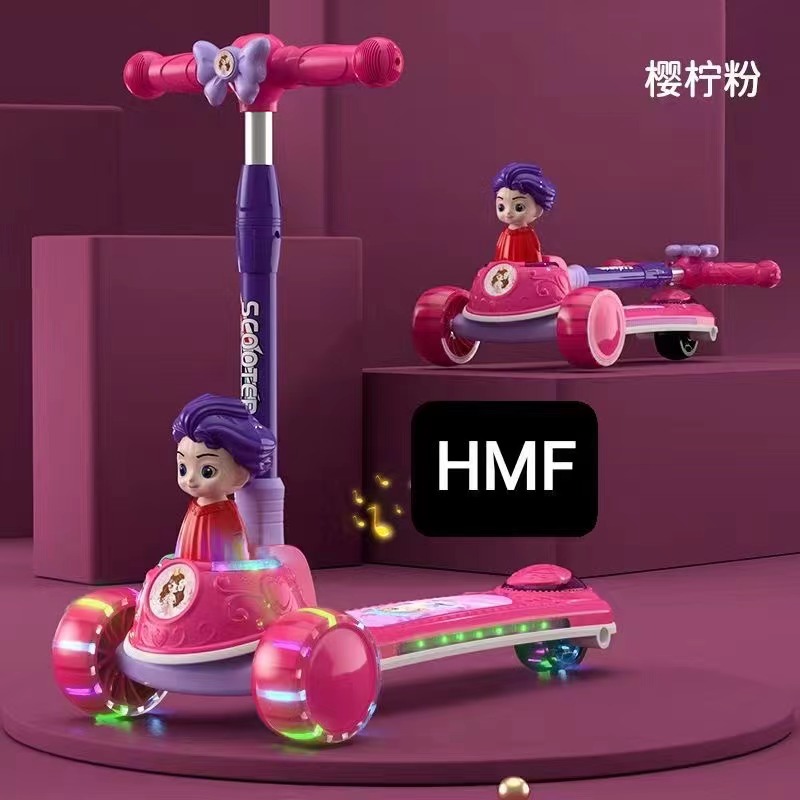 Children's scooter scooter with lights toy children's scooter 3-in-1 skateboard 5-in-1 children's scooter 566 thumbnail