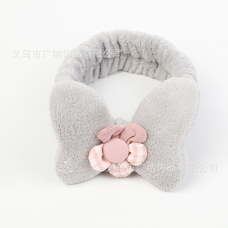 LAN MEI Cartoon anime bow plaid bow rabbit ears cute headband Item Picture