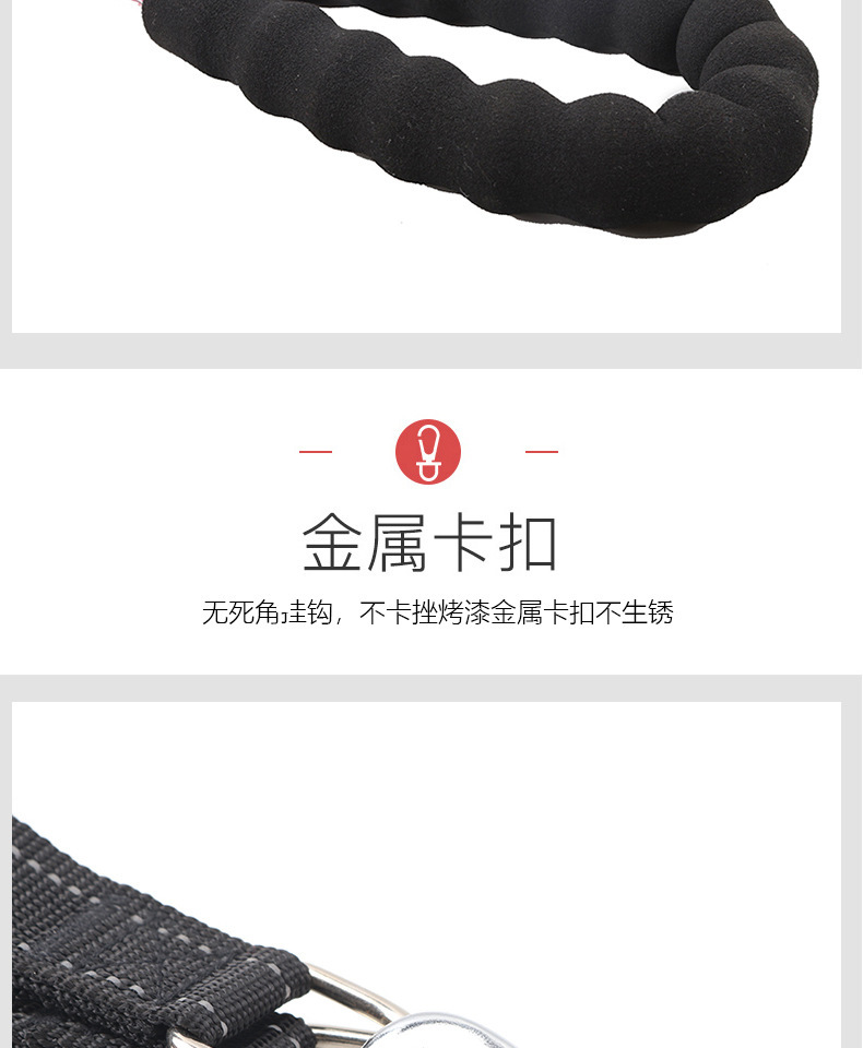 New pet leash with foam handle, breathable reflective chest and back strap, large and medium-sized dog leash, pet supplies in stock for wholesale pic 9