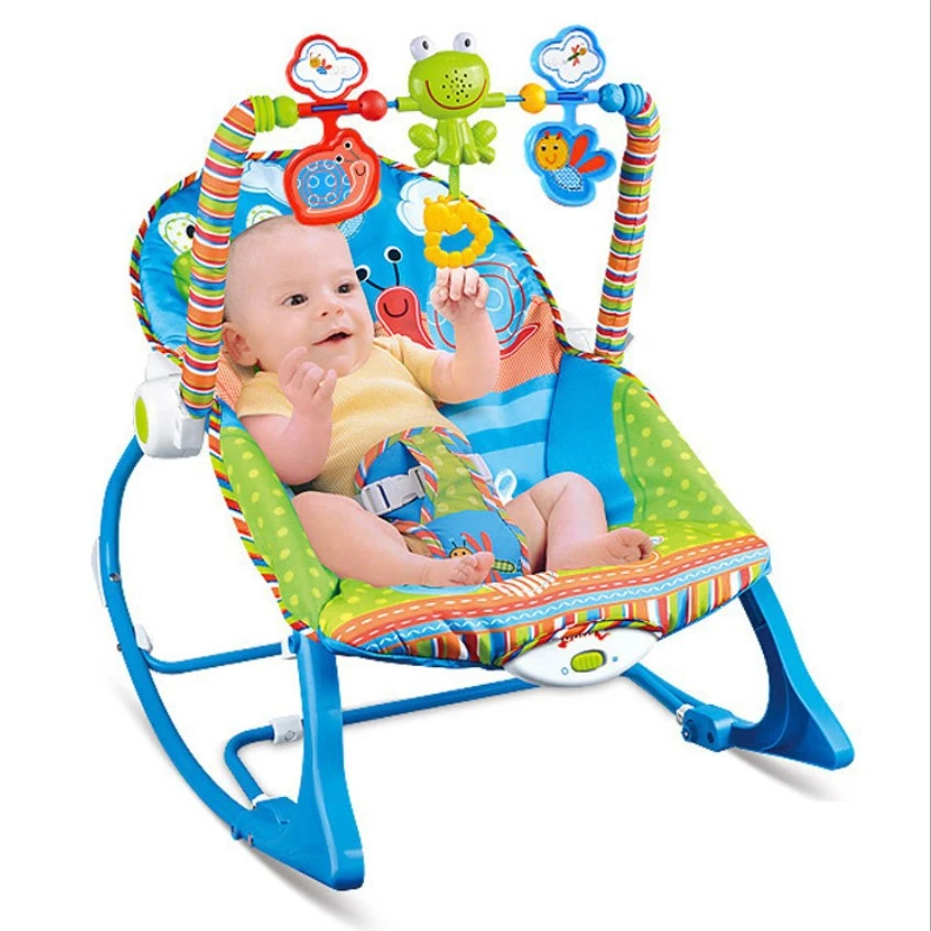 Baby rocking chair baby multi-functional music rocking bed Children's leisure rocking chair lounge chair cross-border factory direct sales full figure