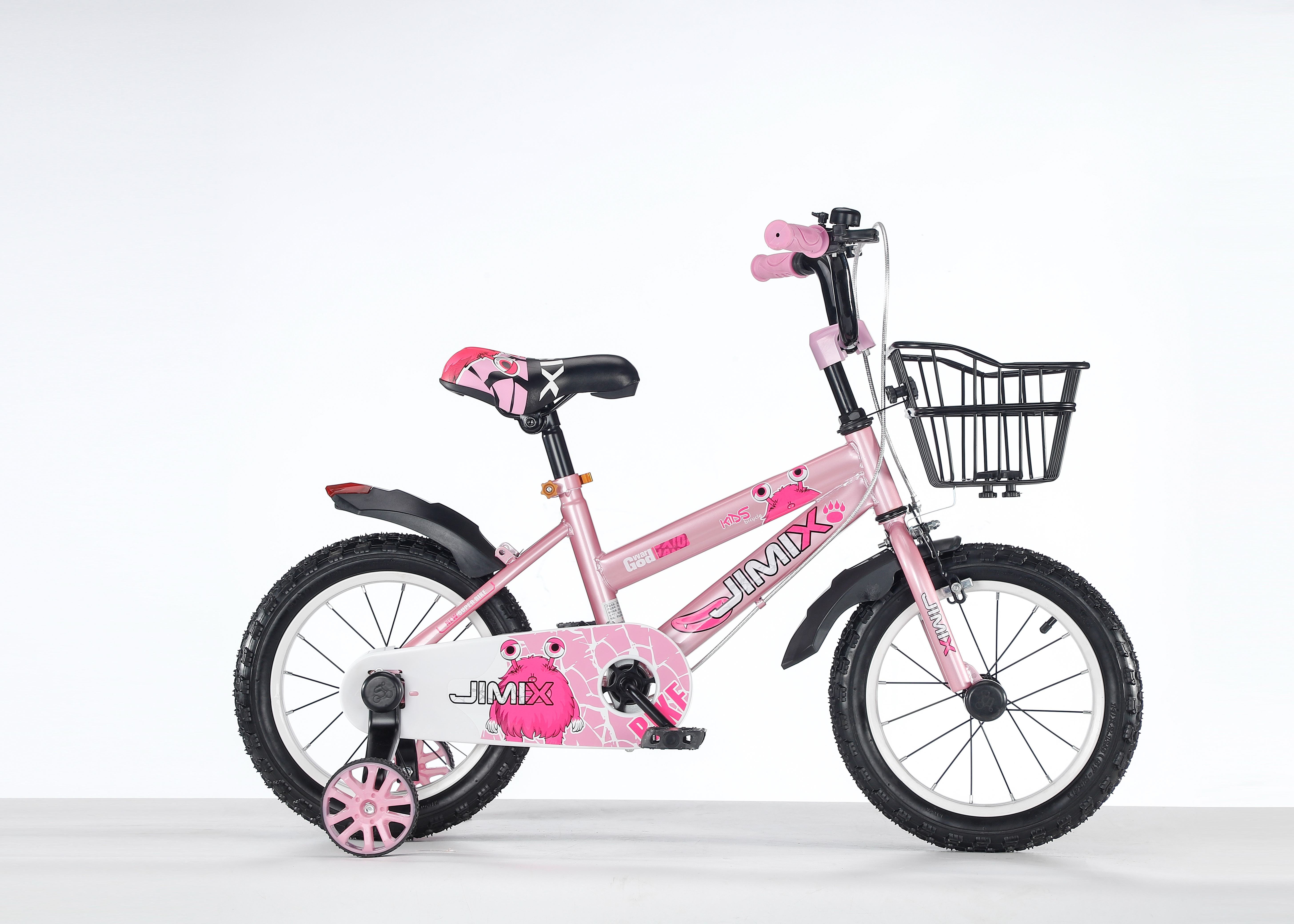 2022 New Kids Bike Cute Baby Boy Girl Backseat Bike With Training Wheel Basket details Picture