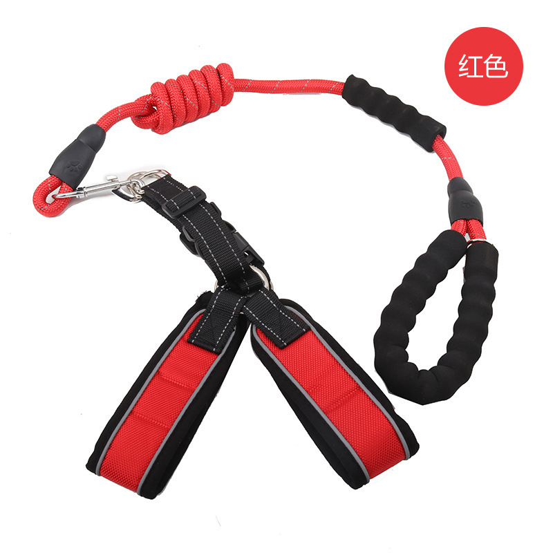 New pet leash with foam handle, breathable reflective chest and back strap, large and medium-sized dog leash, pet supplies in stock for wholesale Application Scenario