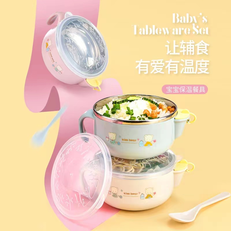 Stainless Steel Colored Bowl Tableware Children's Stainless Steel Tableware Kindergarten Tableware Buy Children's Bowls details Picture