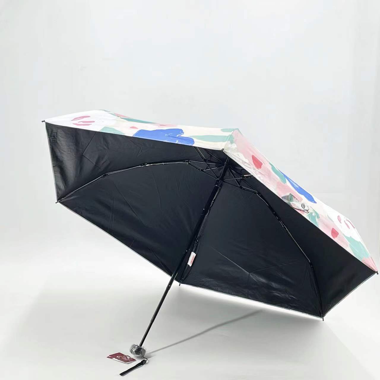 B5053小五折黑胶手绘防晒伞宏达详情14