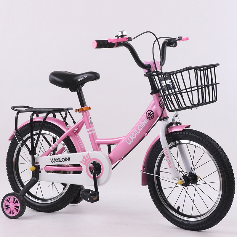 2022 The New Children's Bicycle Little Beyond With Basket Back Auxiliary Wheel Stroller Item Picture