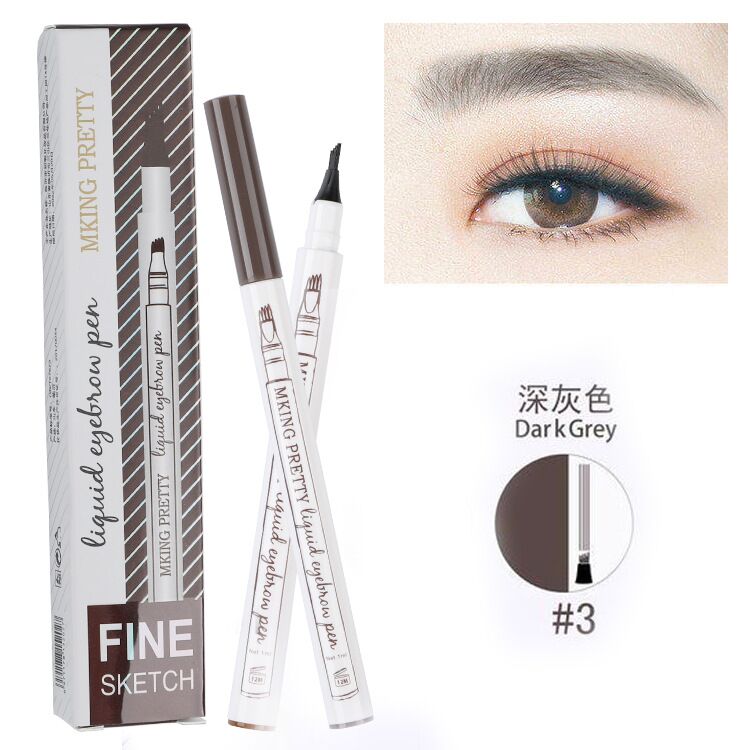 四叉眉笔防水液体眉笔四头眉笔眉笔染眉膏微雕极细纹眉笔详情3